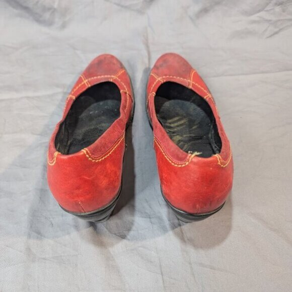 Eject Red Leather Block Heel Pumps Size 41 - Picture 6 of 11